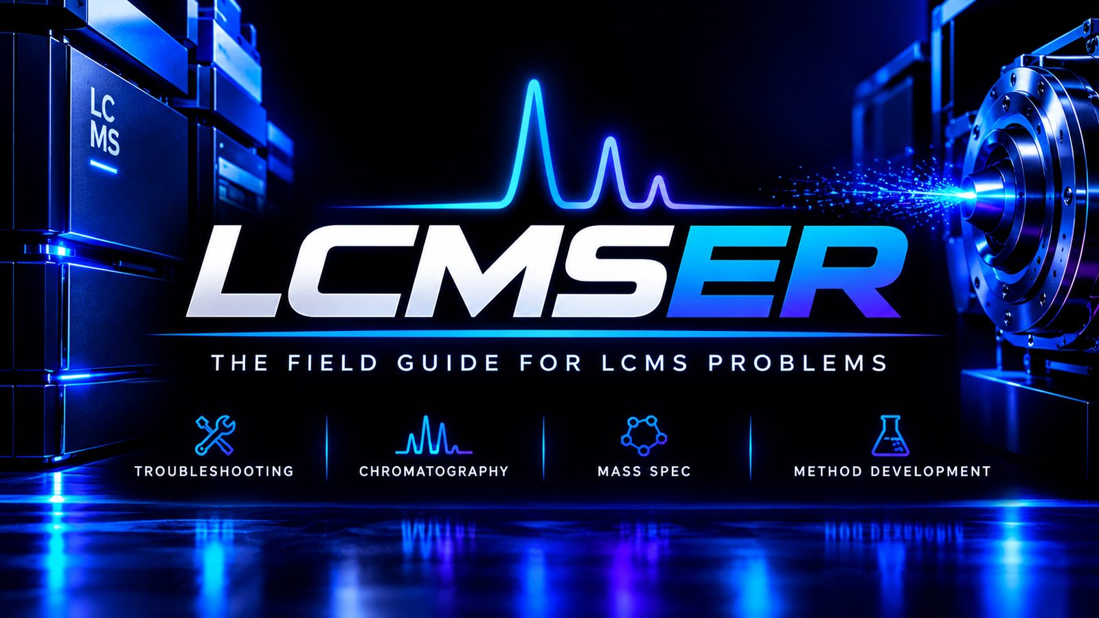 LCMSER, the field guide for LCMS problems: troubleshooting, chromatography, mass spec, method development
